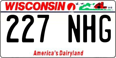 WI license plate 227NHG