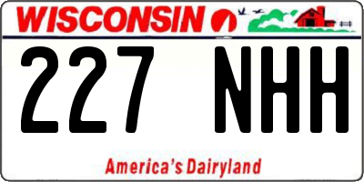 WI license plate 227NHH