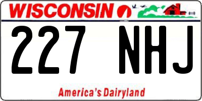 WI license plate 227NHJ