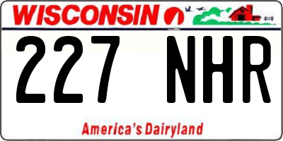 WI license plate 227NHR