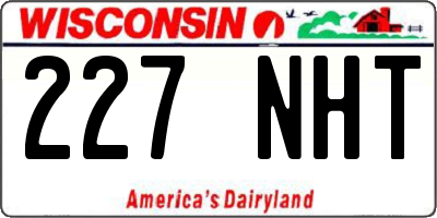WI license plate 227NHT