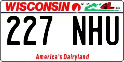WI license plate 227NHU