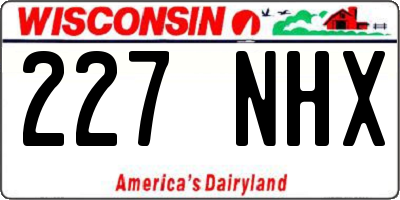 WI license plate 227NHX