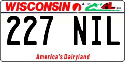 WI license plate 227NIL
