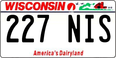 WI license plate 227NIS