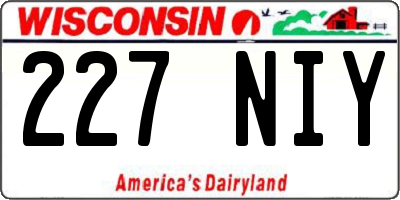 WI license plate 227NIY