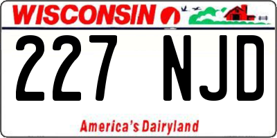 WI license plate 227NJD