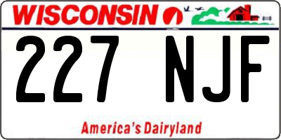 WI license plate 227NJF