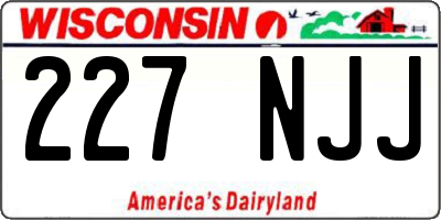 WI license plate 227NJJ