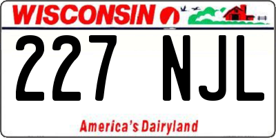 WI license plate 227NJL