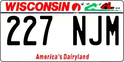 WI license plate 227NJM
