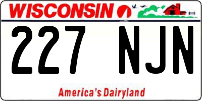 WI license plate 227NJN