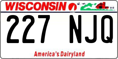 WI license plate 227NJQ
