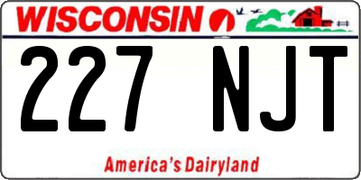 WI license plate 227NJT