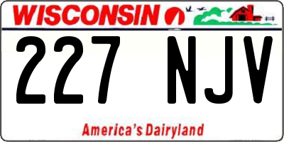 WI license plate 227NJV