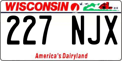 WI license plate 227NJX