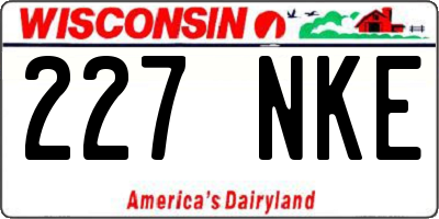 WI license plate 227NKE