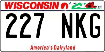 WI license plate 227NKG