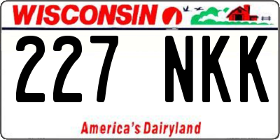 WI license plate 227NKK