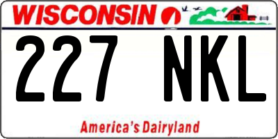 WI license plate 227NKL