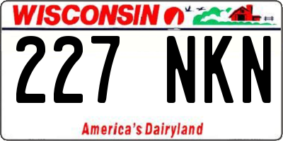 WI license plate 227NKN