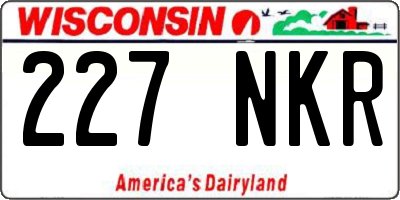 WI license plate 227NKR