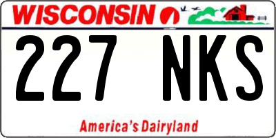 WI license plate 227NKS