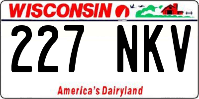 WI license plate 227NKV