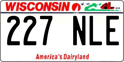 WI license plate 227NLE