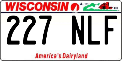 WI license plate 227NLF