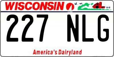 WI license plate 227NLG