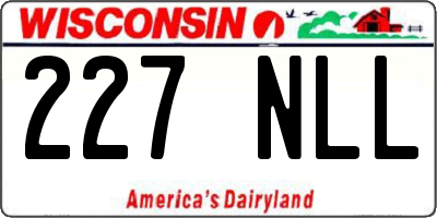 WI license plate 227NLL