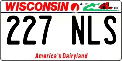 WI license plate 227NLS