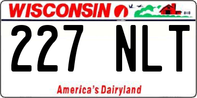 WI license plate 227NLT