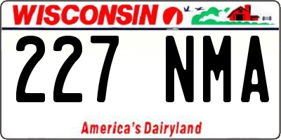 WI license plate 227NMA
