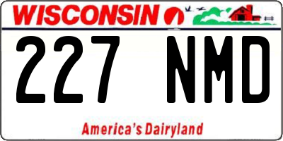 WI license plate 227NMD