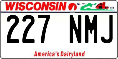 WI license plate 227NMJ
