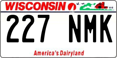 WI license plate 227NMK