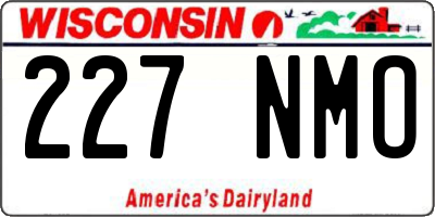 WI license plate 227NMO
