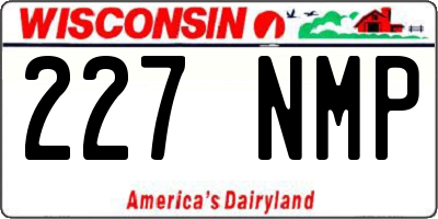 WI license plate 227NMP