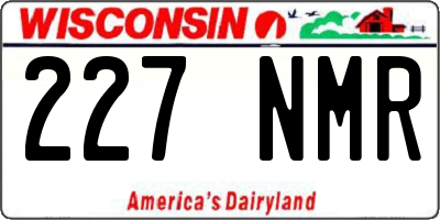 WI license plate 227NMR