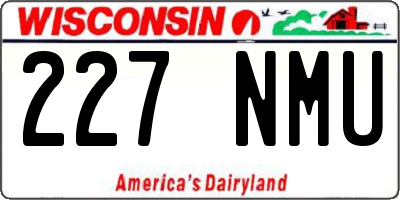WI license plate 227NMU