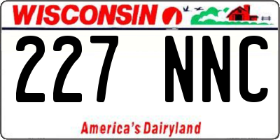 WI license plate 227NNC