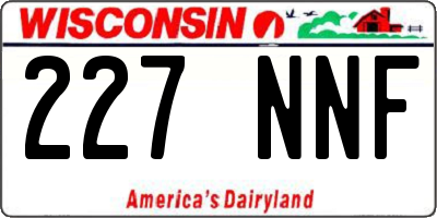 WI license plate 227NNF