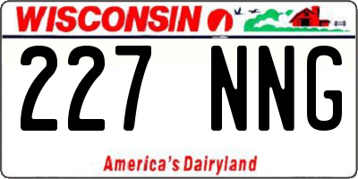 WI license plate 227NNG