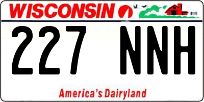 WI license plate 227NNH