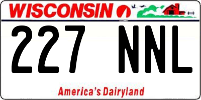 WI license plate 227NNL