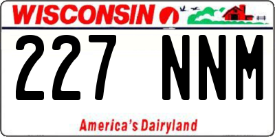 WI license plate 227NNM