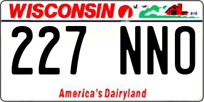 WI license plate 227NNO