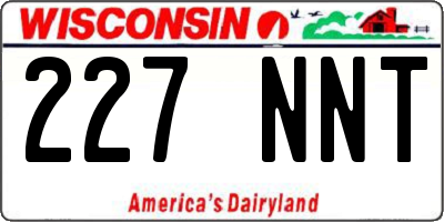 WI license plate 227NNT